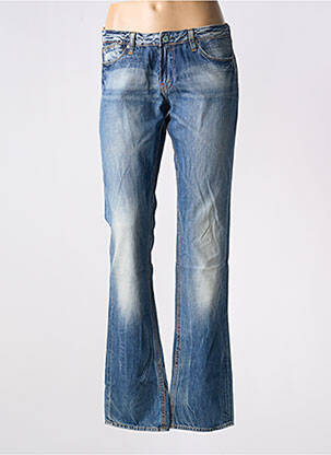 Jeans coupe droite stretch taille basse bleu LE TEMPS DES CERISES femme