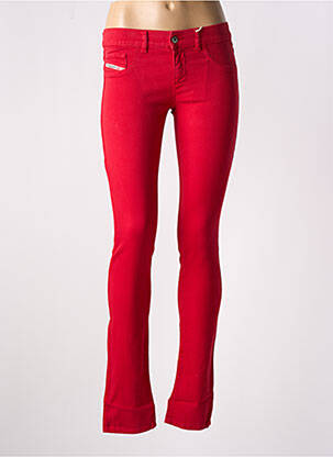 Jeans skinny stretch taille basse rouge DIESEL femme