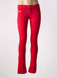 Jeans skinny stretch taille basse rouge DIESEL femme