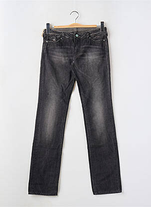 Jeans coupe droite stretch taille basse noir LE TEMPS DES CERISES femme