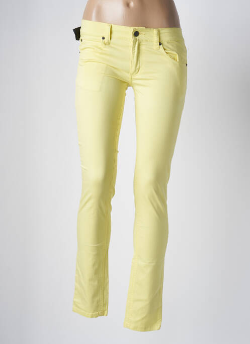 Pantalon slim taille basse taille basse jaune CHEAP MONDAY femme