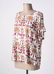 Top tissage jersey manches courtes blanc AGATHE & LOUISE femme