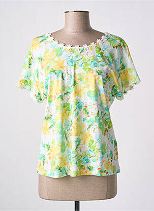 T-shirt coupe droite manches courtes vert AGATHE & LOUISE femme