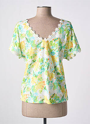 T-shirt coupe droite manches courtes vert AGATHE & LOUISE femme