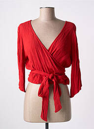 Blouse manches 3/4 manches 3/4 rouge L'ATELIER D'ANNA femme
