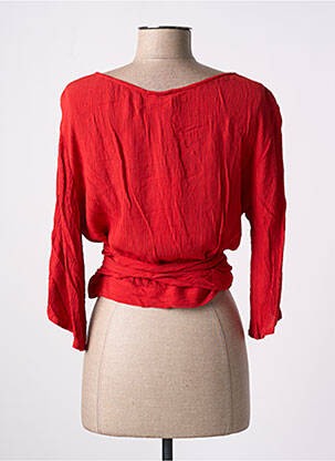 Blouse manches 3/4 manches 3/4 rouge L'ATELIER D'ANNA femme