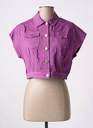Veste casual poches violet AGATHE & LOUISE femme