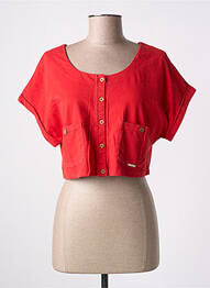 Chemisier manches courtes manches courtes rouge AGATHE & LOUISE femme