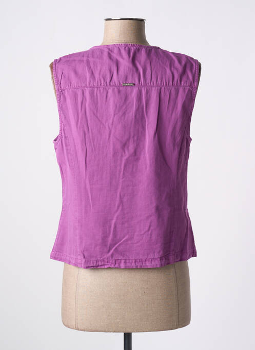 Gilet sans manche violet AGATHE & LOUISE pour femme