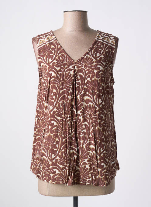 Top marron AGATHE & LOUISE pour femme
