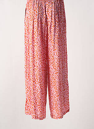 Pantalon large tissage crêpe taille normale rose AGATHE & LOUISE femme