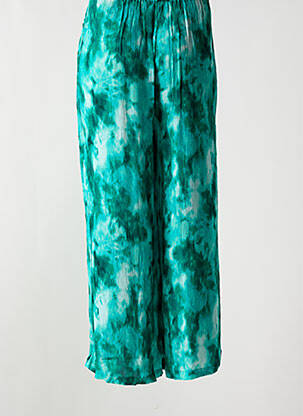 Pantalon large coupe fluide taille normale vert AGATHE & LOUISE femme