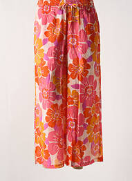 Pantalon large tissage popeline taille normale rose L'ATELIER D'ANNA femme