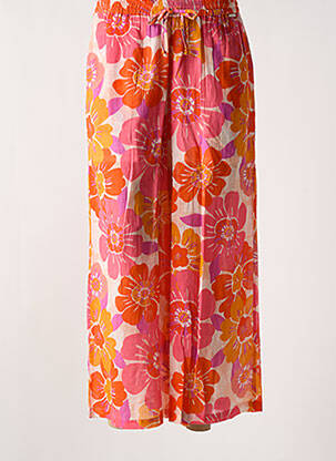 Pantalon large tissage popeline taille normale rose L'ATELIER D'ANNA femme