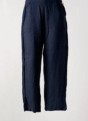 Pantalon large tissage crêpe taille normale bleu AGATHE & LOUISE femme