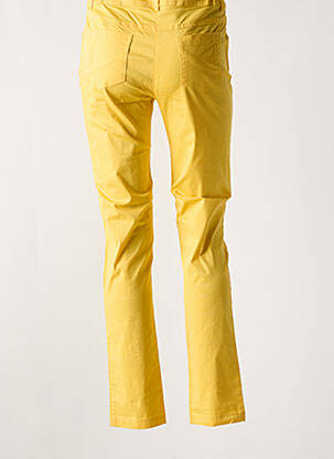 Pantalon droit stretch taille normale jaune AGATHE & LOUISE femme