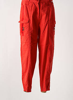 Pantalon cargo poches taille normale rouge AGATHE & LOUISE femme