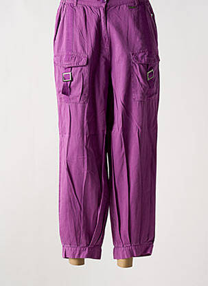 Pantalon cargo poches taille normale violet AGATHE & LOUISE femme