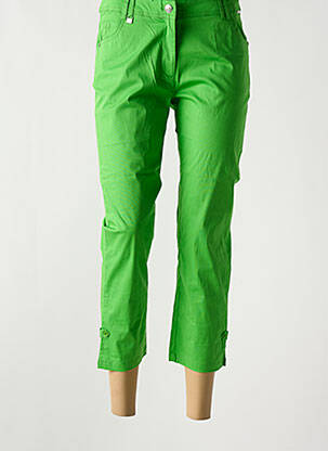 Pantacourt coupe droite taille normale vert AGATHE & LOUISE femme