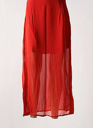 Jupe longue tissage crêpe rouge AGATHE & LOUISE femme