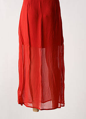 Jupe longue tissage crêpe rouge AGATHE & LOUISE femme