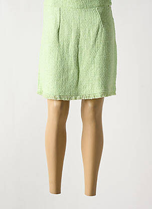 Jupe courte coupe droite vert AGATHE & LOUISE femme