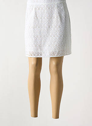 Jupe courte coupe droite blanc AGATHE & LOUISE femme