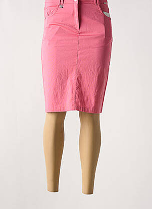 Jupe mi-longue taille normale rose AGATHE & LOUISE femme