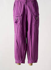 Pantalon cargo violet AGATHE & LOUISE pour femme seconde vue