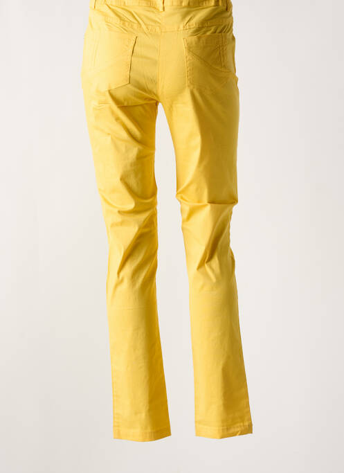 Pantalon droit stretch taille normale jaune AGATHE & LOUISE femme