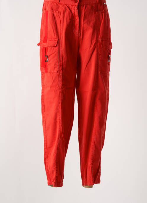 Pantalon cargo taille élastique taille normale rouge AGATHE & LOUISE femme