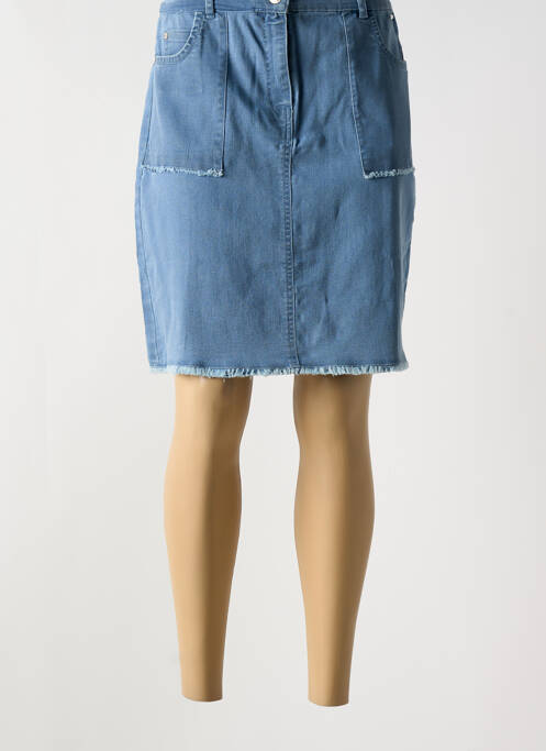 Jupe mi-longue bleu AGATHE & LOUISE pour femme