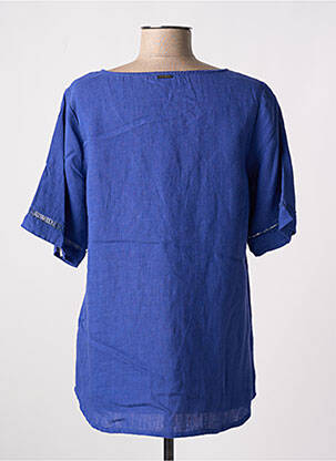Blouse tissage crêpe manches courtes bleu #154859 femme