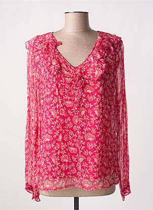 Blouse légère et transparente manches longues rose AGATHE & LOUISE femme