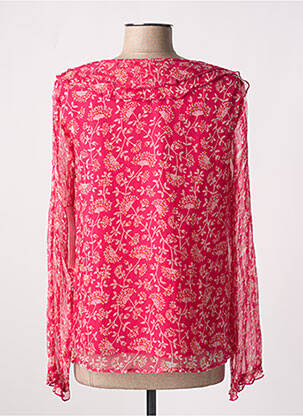 Blouse légère et transparente manches longues rose AGATHE & LOUISE femme