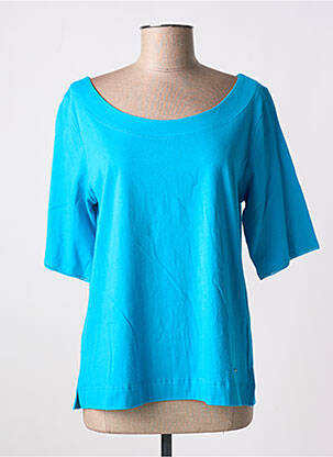 T-shirt manches mi-longues manches courtes bleu AGATHE & LOUISE femme