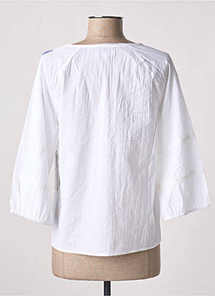 Blouse légère et transparente manches 3/4 blanc AGATHE & LOUISE femme