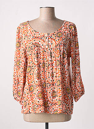 Blouse imprimé fantaisie manches 3/4 orange AGATHE & LOUISE femme
