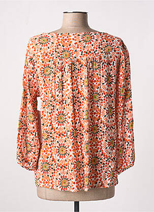 Blouse légère et transparente manches 3/4 orange AGATHE & LOUISE femme