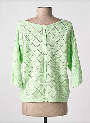Pull col bateau manches 3/4 vert AGATHE & LOUISE femme