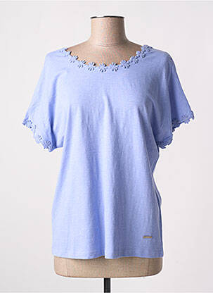T-shirt stretch manches courtes violet AGATHE & LOUISE femme