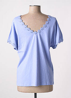 T-shirt stretch manches courtes violet AGATHE & LOUISE femme