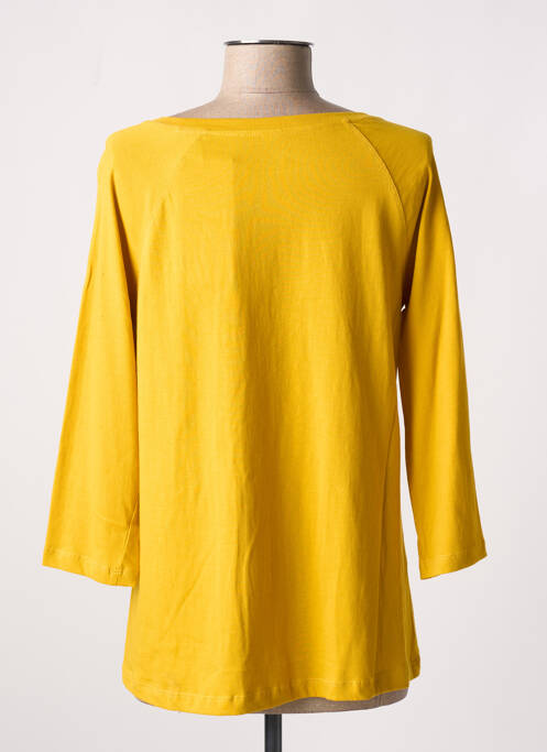 T-shirt stretch manches 3/4 jaune L'ATELIER D'ANNA femme