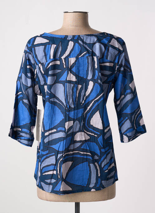 Chemisier coupe cintrée manches 3/4 bleu AGATHE & LOUISE femme