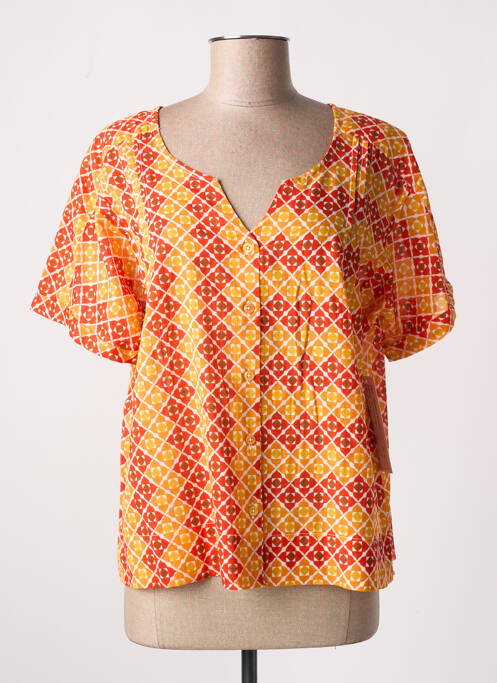 Chemisier orange AGATHE & LOUISE pour femme
