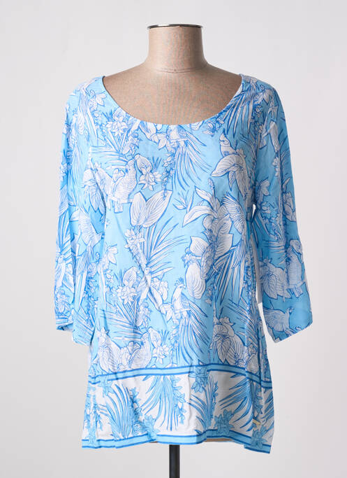 Tunique manches longues bleu AGATHE & LOUISE pour femme