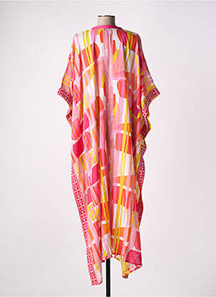 Veste kimono imprimé fantaisie rose L'ATELIER D'ANNA femme