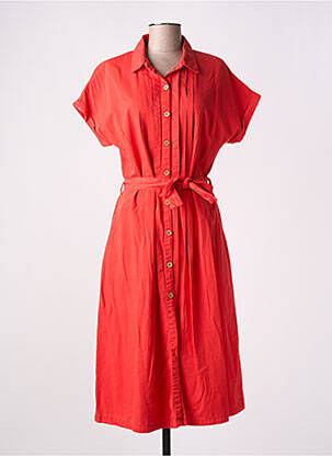 Robe mi-longue manches courtes manches courtes orange AGATHE & LOUISE femme