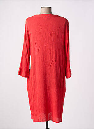 Robe mi-longue manches 3/4 manches 3/4 rouge AGATHE & LOUISE femme