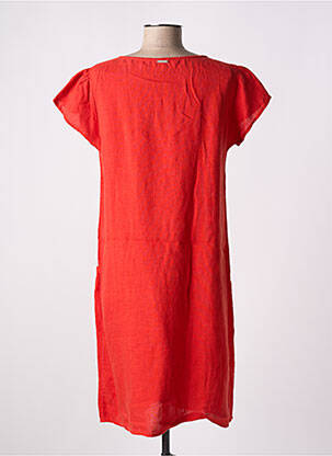 Robe mi-longue manches courtes manches courtes rouge AGATHE & LOUISE femme